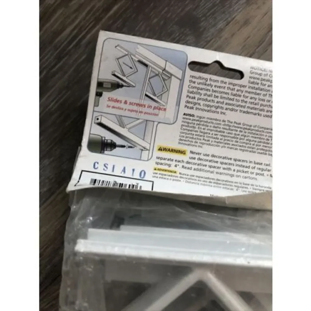 Peak Aluminum Railing White Aluminum Decorative Handrail Spacers Rail Kit. Read